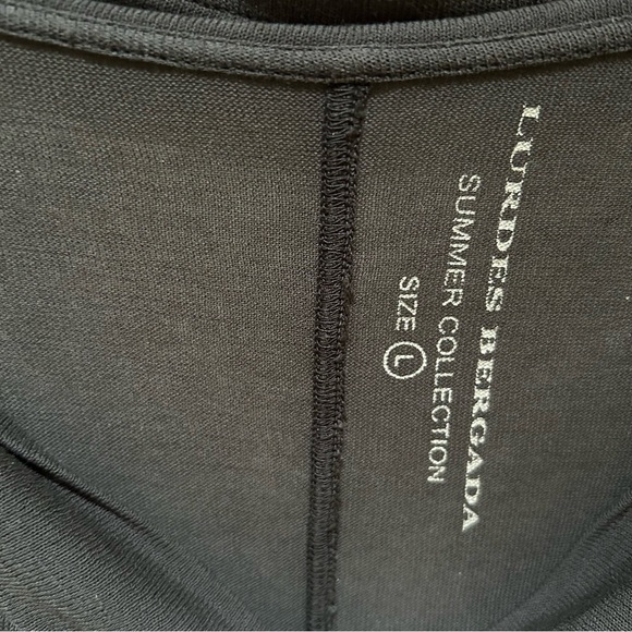 Lurdes Bergada~Summer Collection Asymmetrical Drape Cotton Jersey Top size Large - Picture 2 of 16